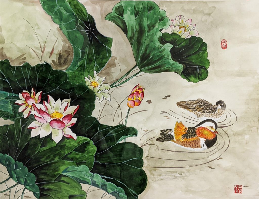 Moonlight over the Lotus Pond Fan Stanbrough