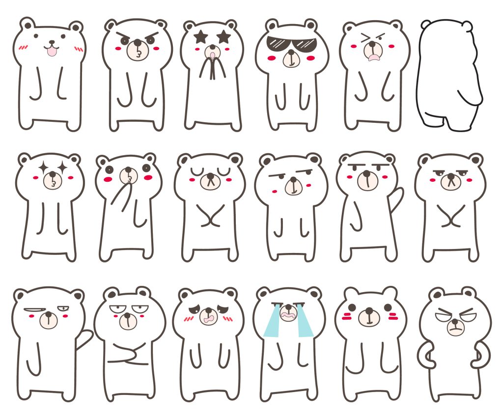 Xiong, bear stickers